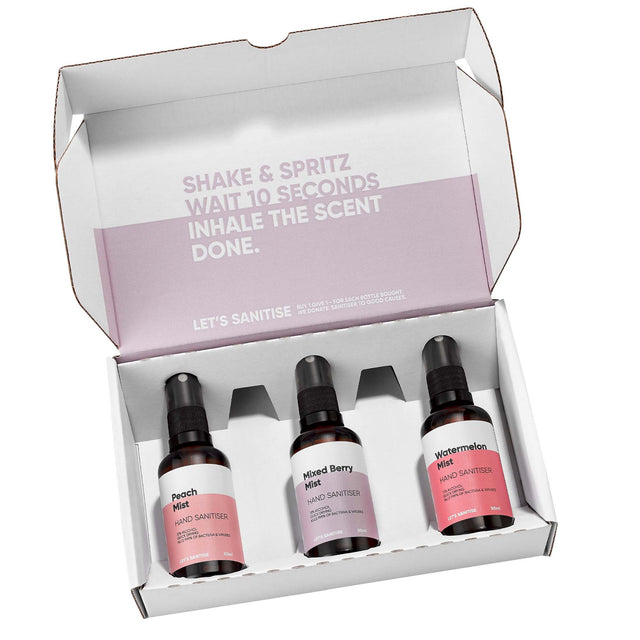 Fruity Pocket-sized Hand Sanitiser Mist Spray Set